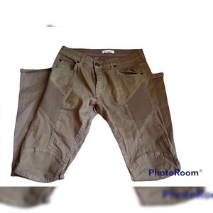 Pierre Balmain tan Moto pants